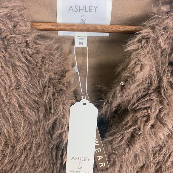 Ashley International Mocha Faux Fur Jacket - Picture 7 of 9